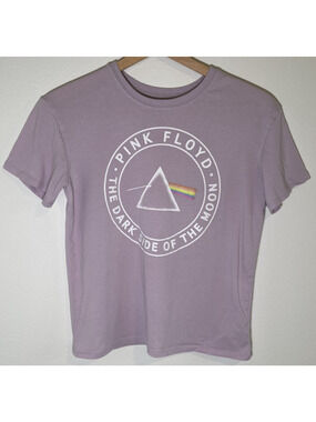 Pink Floyd Dark Side Of The Moon Classic Rock Band T-Shirt Purple - L (10-12)
